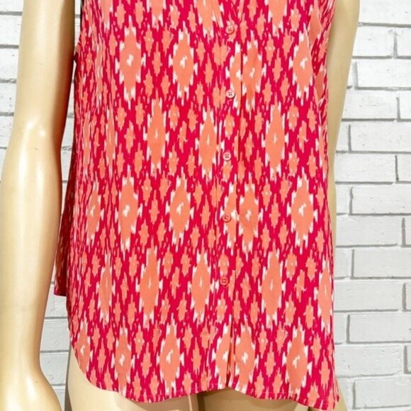 Joie finnegan Spiced Coral Silk Top - Size Large - Picture 3 of 8